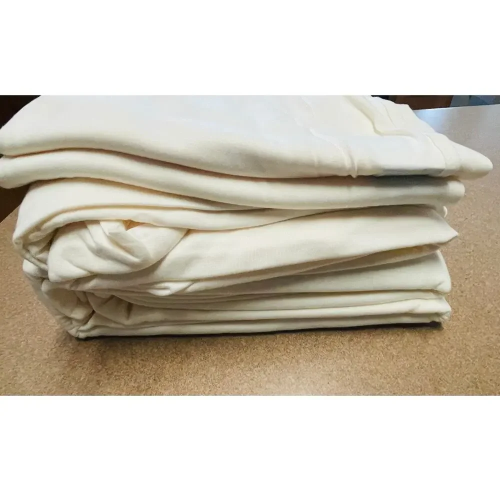 Ella Jayne Jersey Knit Sheet Set Twin XL Ivory 3 Pc Cotton Blend Soft Sheets NEW